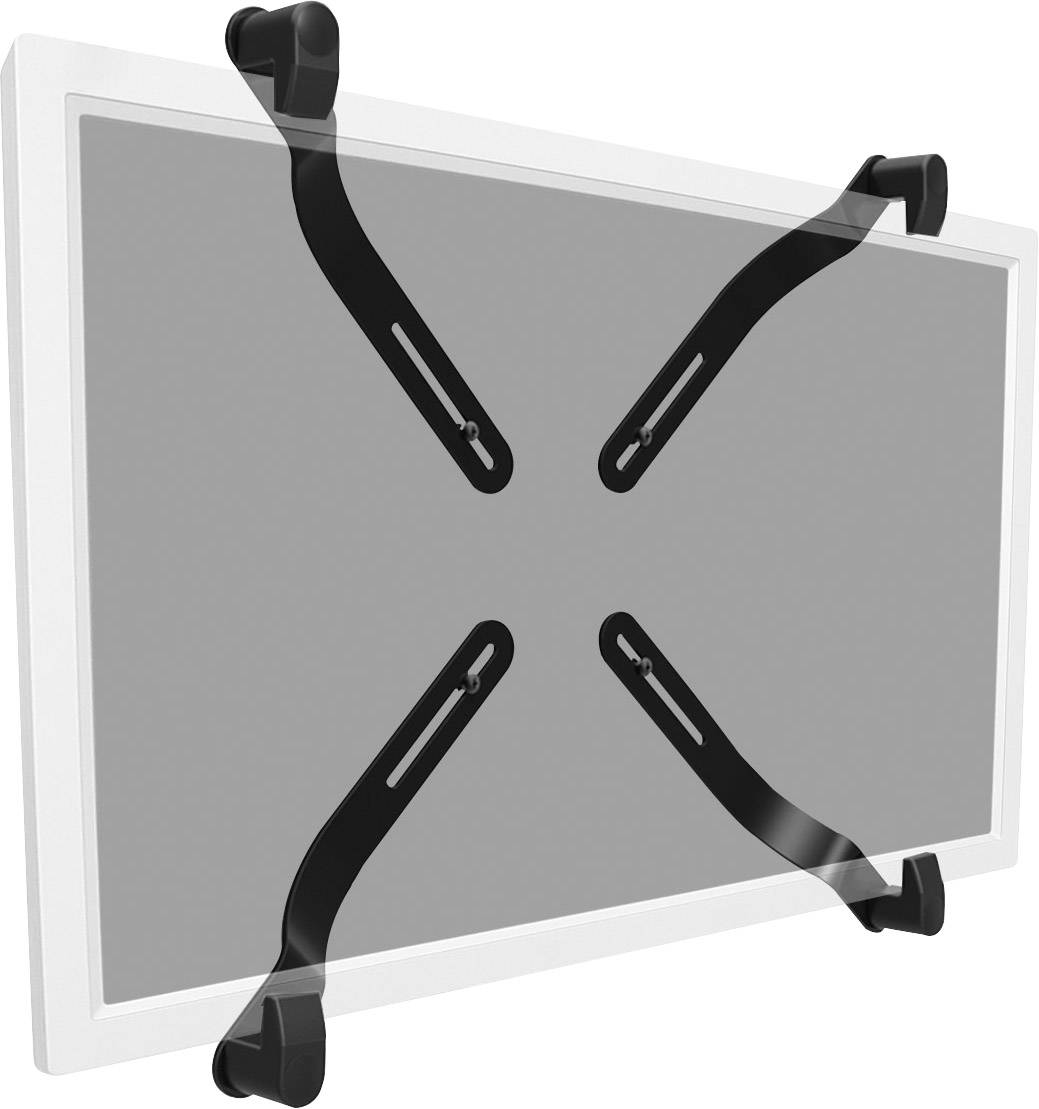 Nástěnný držák monitorů se čtyřmi nastavitelnými rameny, vhodný pro různé velikosti obrazovek.