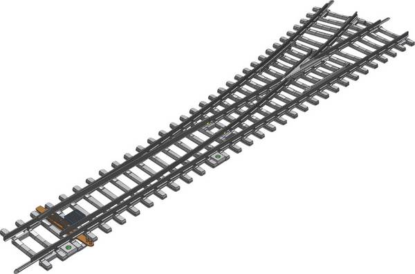 A-kolej H0 Piko  55170 výhybka, levá 239 mm 1 ks