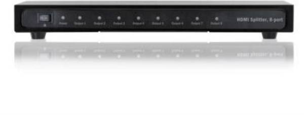 Digitus DS-43302 8 portů HDMI rozbočovač kovový ukazatel, UHD, s hliníkovým krytem, LED ukazatel 1920 x 1200 Pixel černá
