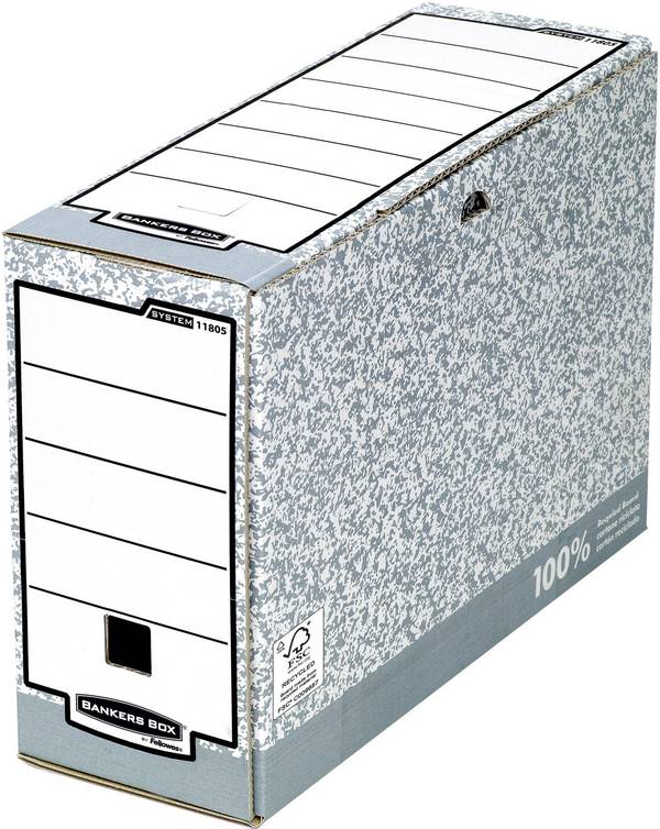 Bankers Box archivační krabice 1080501 11.1 cm x 26.5 cm x 32.7 cm karton šedá, bílá 1 ks