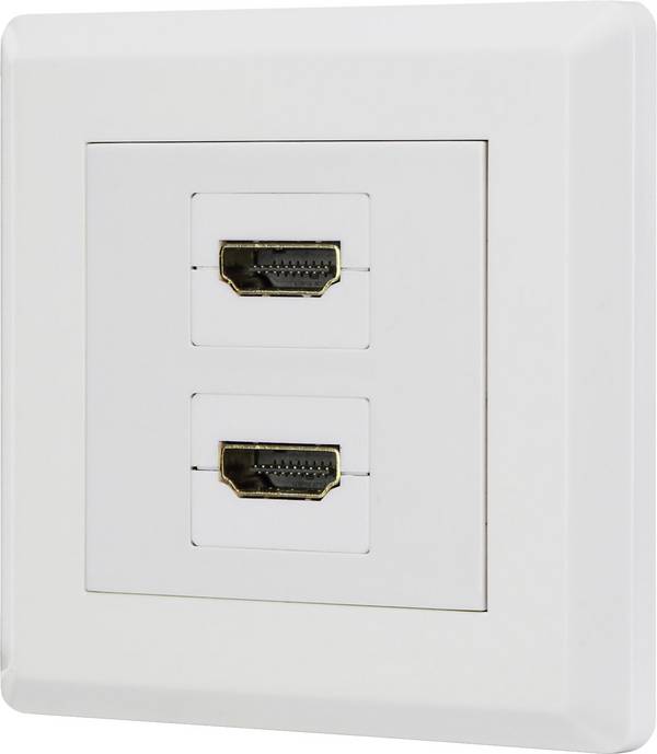 Renkforce RF-4724258 HDMI adaptér [2x HDMI zásuvka - 2x HDMI zásuvka] bílá pozlacené kontakty