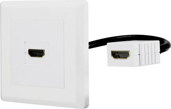Renkforce RF-4538136 HDMI adaptér [1x HDMI zásuvka - 1x HDMI zásuvka] bílá pozlacené kontakty 15.00 cm