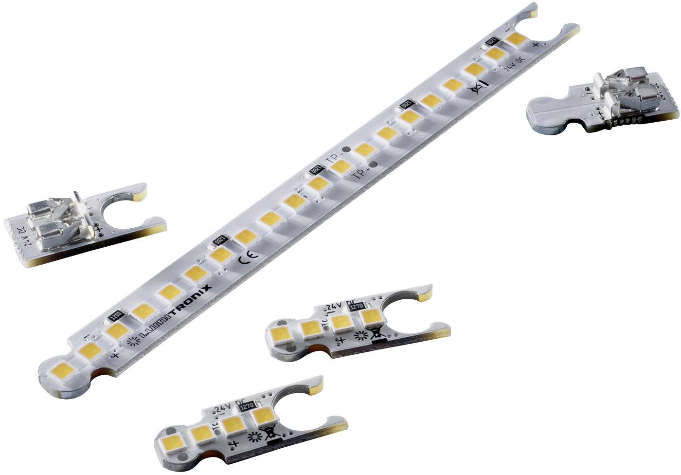 LED moduly ve tvaru tyčinek a menší jednotky používané pro osvětlení.