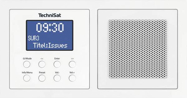 TechniSat UP 1 0001/3900 vestavěné rádio, DAB+, FM, Bluetooth, bílá