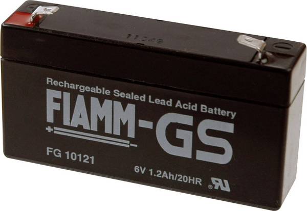 Fiamm PB-6-1,2-4,8 FG10121 olověný akumulátor 6 V 1.2 Ah olověný se skelným rounem (š x v x h) 97 x 58 x 24 mm plochý konektor 4,8 mm bezúdržbové, nepatrné vybíjení