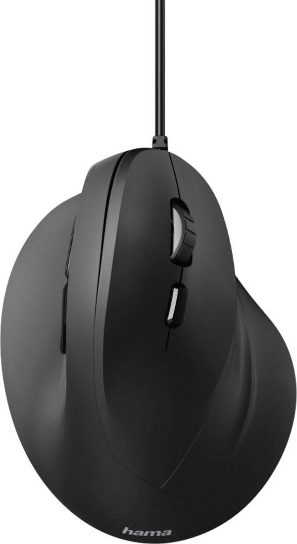 Hama  optická ergonomická myš, přenos USB, 6 tlačítko, 1000 dpi, 1400 dpi, 1800 dpi, černá