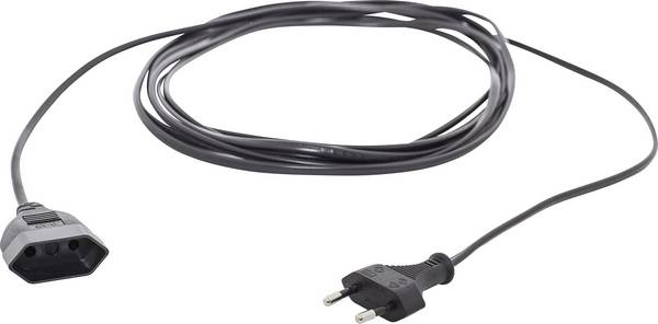 HAWA R696 napájecí prodlužovací kabel, 2.5 A, černá, 3.00 m, plochý