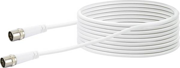Schwaiger antény, SAT kabel [1x F rychlozástrčka - 1x F rychlozástrčka] 10.00 m 10 dB čtyřžilový stíněný bílá