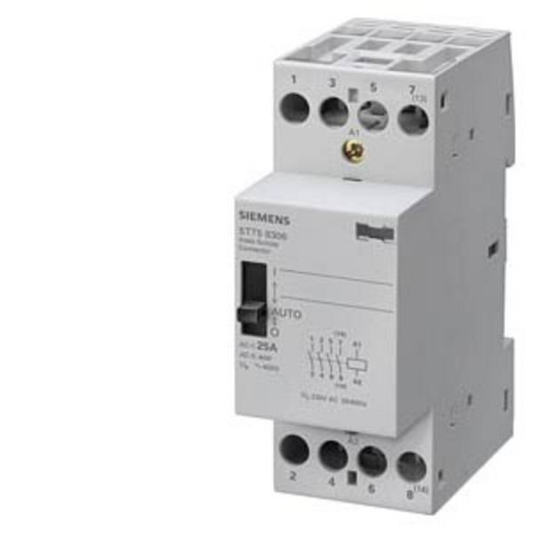 Siemens 5TT5830-8 instalační stykač 4 spínací kontakty 2.2 W 25 A Přepínač auto/manuální Vhodné pro značku (relé): Siemens Single 1 ks