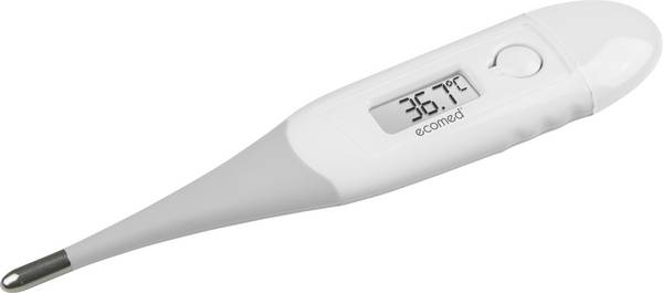 Ecomed TM-60E lékařský teploměr s alarmem horečky, voděodolný