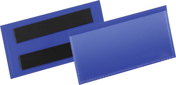 Durable magnetická taška na štítky 174107 modrá 100 mm x 38 mm  50 ks