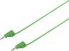 VOLTCRAFT MSB-200 měřicí kabel lamelová zástrčka 2 mm lamelová zástrčka 2 mm 0.90 m zelená 1 ks