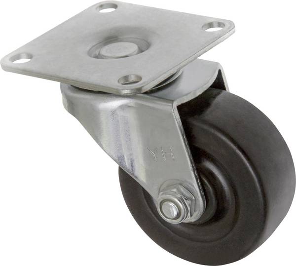 TOOLCRAFT TO-5137884 Otočné kolečko s konstrukční deskou 50 mm, gumové  nosnost (max.): 50 kg