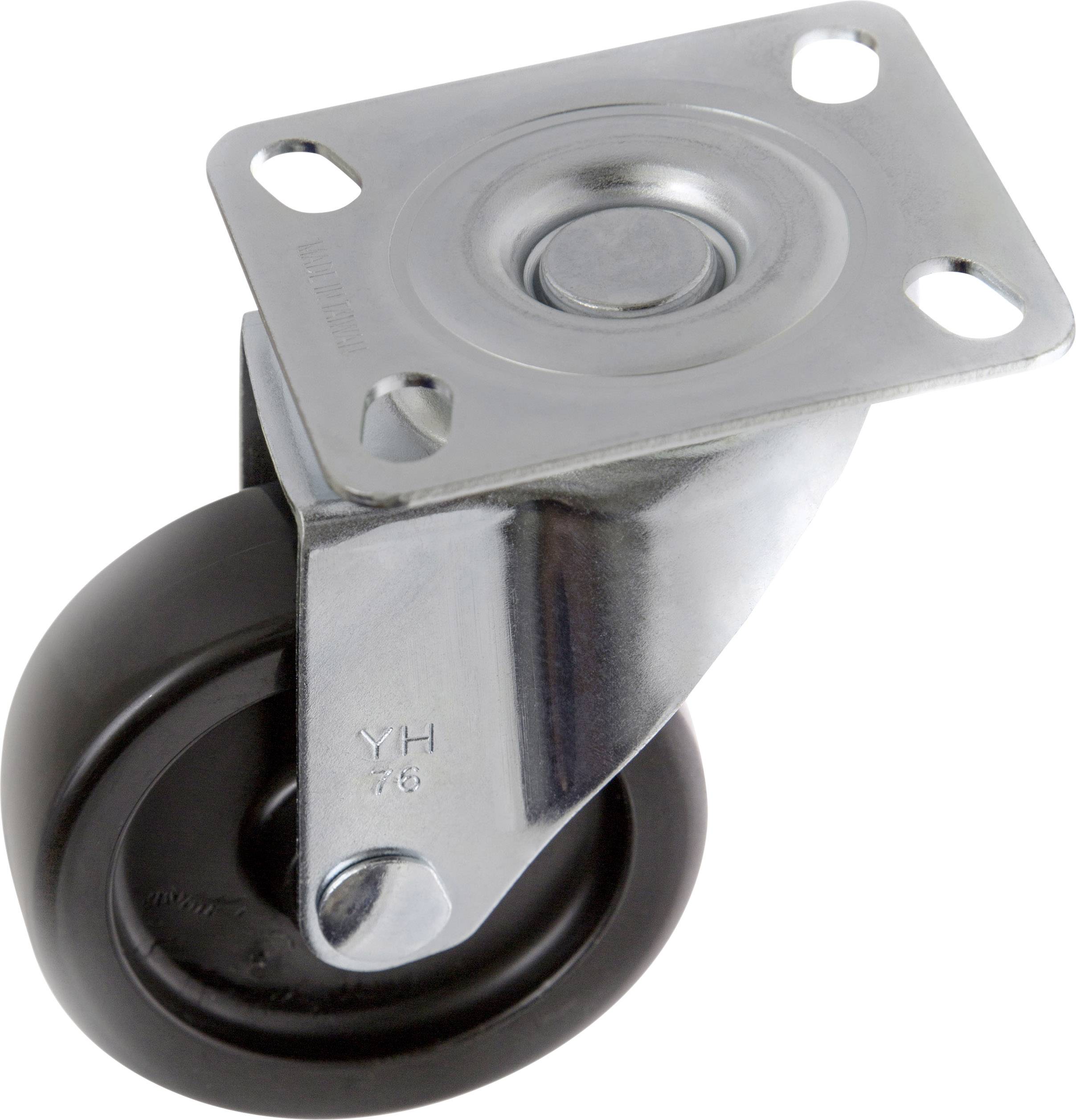 TOOLCRAFT TO-5137902 Otočné kolečko s konstrukční deskou 75 mm, polypropylenové nosnost (max.): 70 kg-1