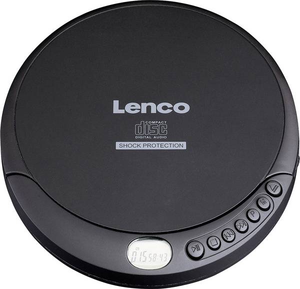 Lenco CD-200 přenosný CD přehrávač Discman CD, CD-RW, MP3 s USB nabíječkou černá