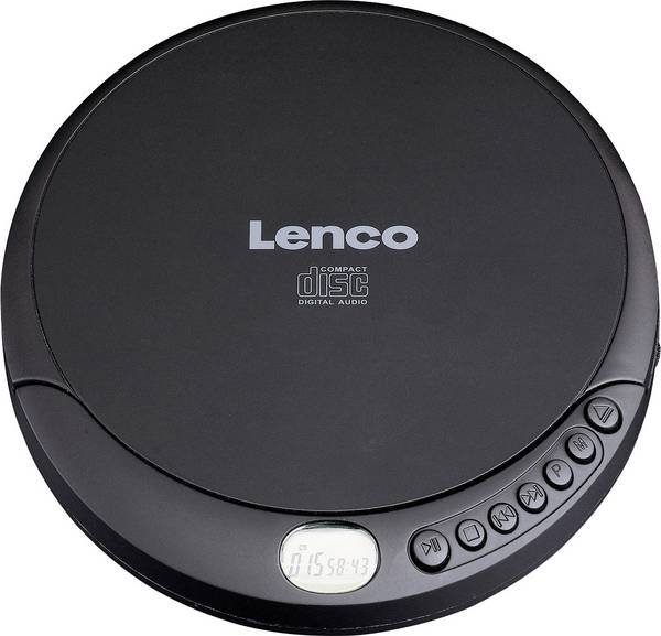 Lenco CD-010 přenosný CD přehrávač Discman CD, CD-RW, CD-R s USB nabíječkou černá
