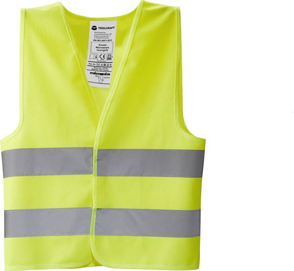 TOOLCRAFT TO-5150550 Dětská výstražná vesta - neonově žlutá, EN ISO 20471      EN ISO 20471:2013