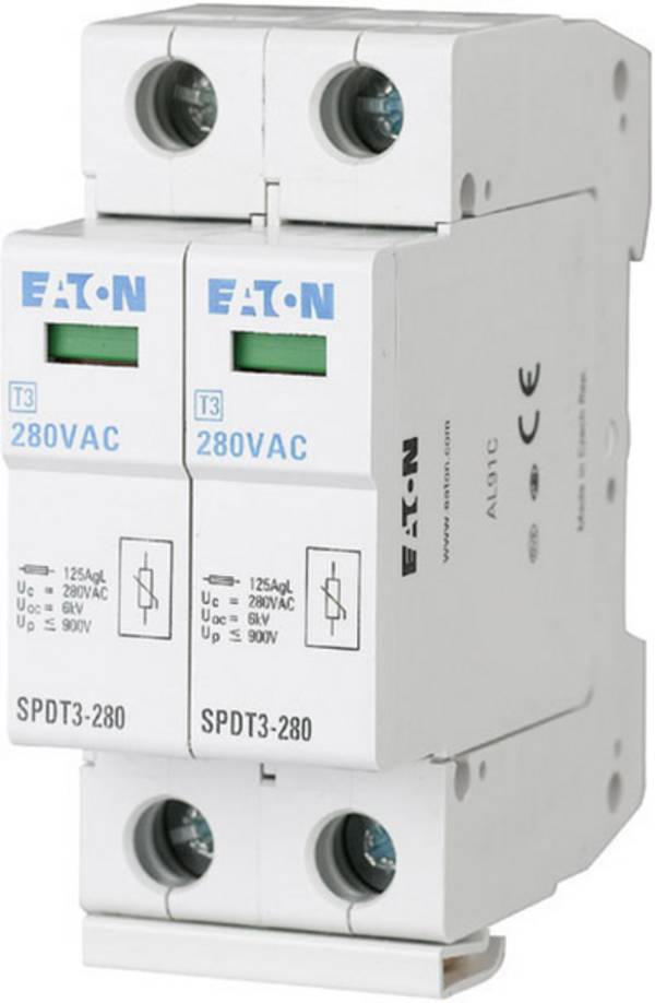 Eaton 170485 SPDT3-280/2 svodič pro přepěťovou ochranu Přepětová ochrana pro: rozvodná skříň 5 kA 1 ks