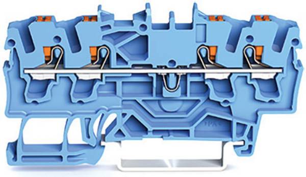 WAGO 2202-1404 průchodková svorka 5.20 mm pružinové připojení   modrá 100 ks