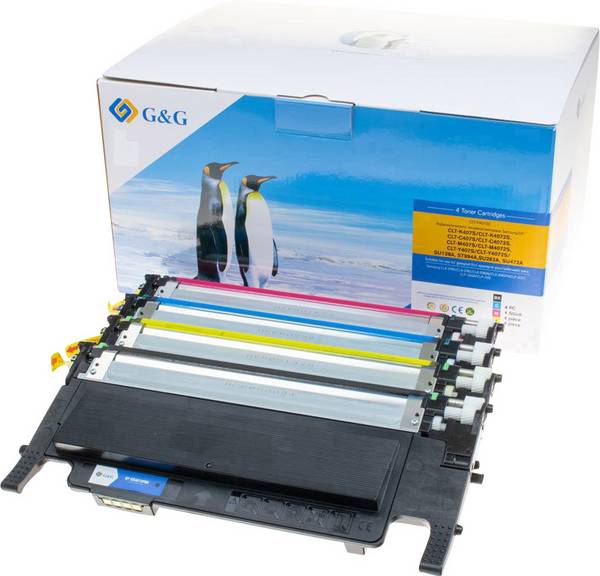 G&G Toner náhradní Samsung CLT-P4072C, CLT-K4072S, CLT-C4072S, CLT-M4072S, CLT-Y4072S kompatibilní kombinované balení černá, azurová, purppurová, žlutá 1500 Seiten NT-CS4072FBK|FC|FM|FY-4 15005