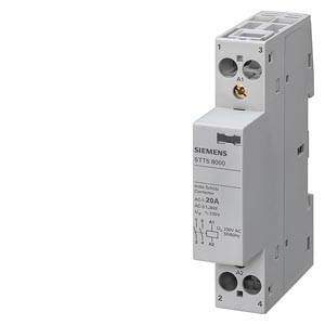 Elektrické spínací zařízení od Siemensu, typ 5TT5 8000, zobrazuje přípojky a technické specifikace na přední straně.
