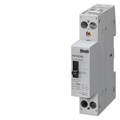 Spínač Siemens typ STT5 600S s automatickým a manuálním režimem, vhodný pro domácí elektrické okruhy.