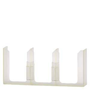 Bílý plastový stojan se třemi pozicemi pro svislé válcové objekty. Ideální pro laboratorní použití.