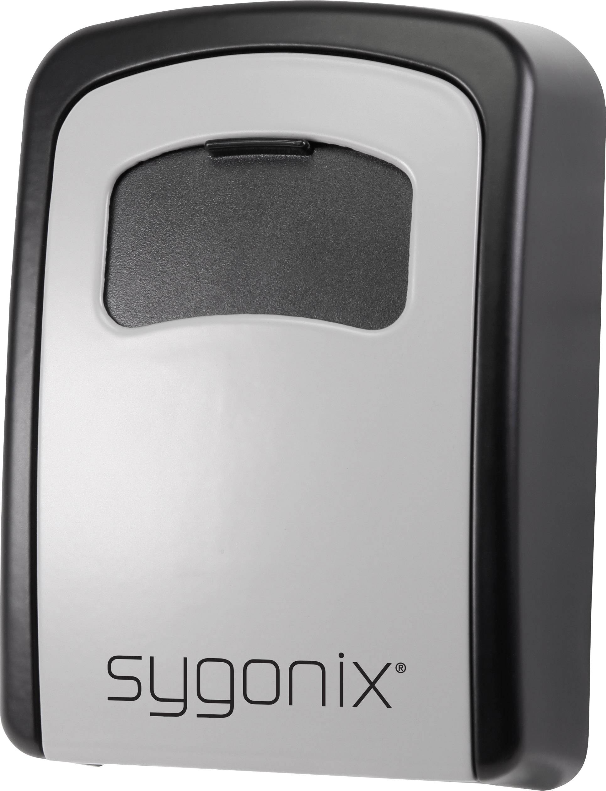 Bílé a černé elektronické zařízení s nápisem 'sygonix', pravděpodobně kryt nebo řídicí jednotka.