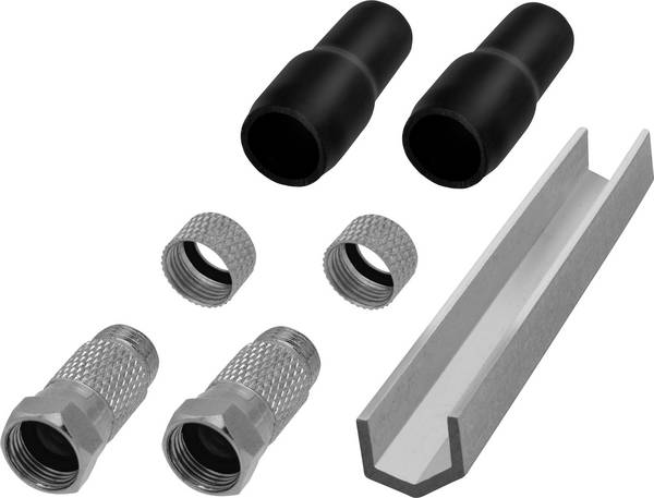 TRU COMPONENTS TC-6936300 F konektor S průchodkou chránící proti zlomení Připojení kabelu: F zástrčka Průměr lanka: 5 mm 1 sada