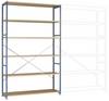 Manuflex RP1345.0001 základní modul regálu oddělení , (š x v x h) 1.47 x 2.5 x 1 m, ocel, dřevěná podlaha, šedá, zelená