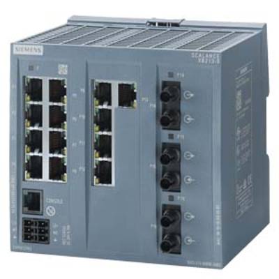 Průmyslový switch s několika ethernetovými a optickými rozhraními pro propojení zařízení v průmyslovém prostředí.