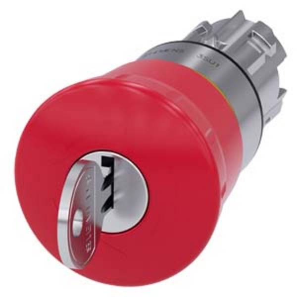 Siemens 3SU1050-1HF20-0AA0, 3SU10501HF200AA0 hřibové tlačítko nouzového vypnutí, 1 ks
