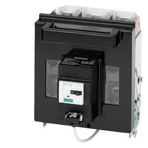 Černý elektrický výkonový spínač vhodný pro průmyslové aplikace ukazuje přední vypínací desku a připojovací kabely.