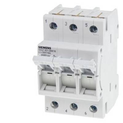 Bílý jistič SIEMENS se třemi přepínači, označení: 400V G51-C16, D01/16A