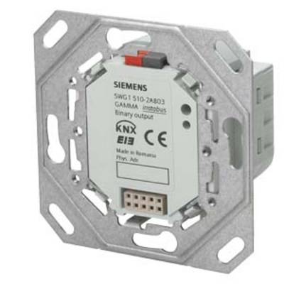Siemens KNX spínací aktor s označením 'SWG1510-ZA803'. Stříbrná kovová základna a plastové komponenty pro elektrické instalace.