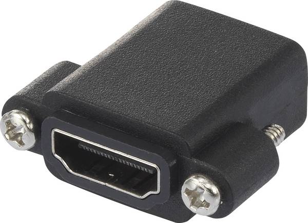 SpeaKa Professional SP-9082612 HDMI adaptér [1x HDMI zásuvka - 1x HDMI zásuvka] černá lze šroubovat