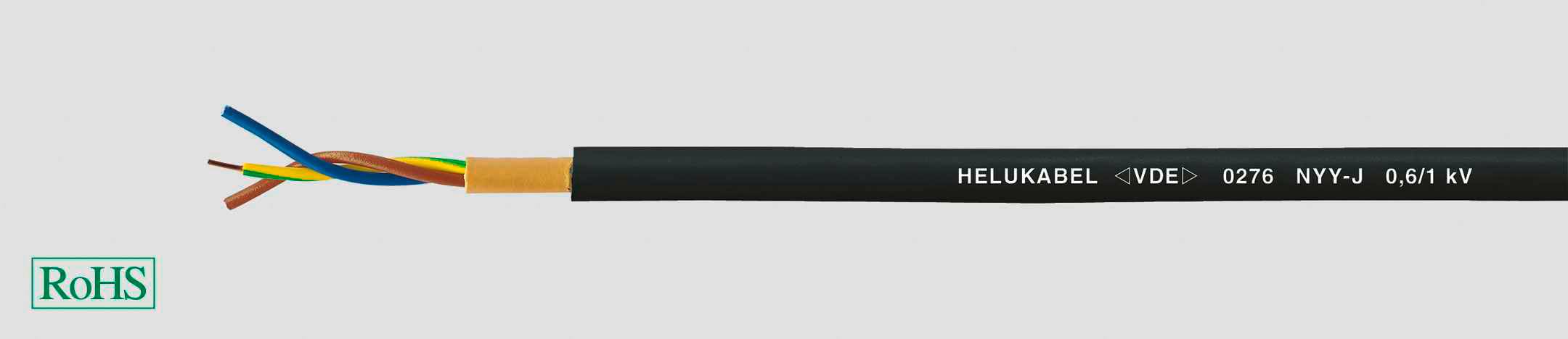 HELU 32105-500 uzemňovací kabel NYY-O 2 x 2.5 mm² černá 500 m-0