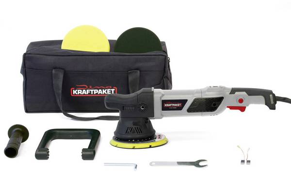 Dino KRAFTPAKET Exzenter 15mm 950 W 640229 excentrická leštička 230 V 950 W 1500 - 4800 ot./min 15 mm