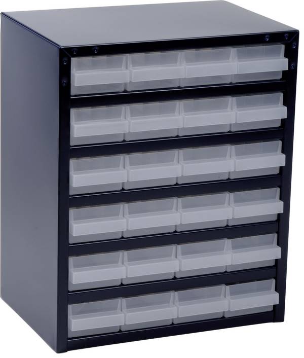 raaco 250/24-1 zásobník drobných dílů (d x š x v) 255 x 357 x 435 mm přihrádek: 24 variabilní rozčlenění  Obsah 1 ks
