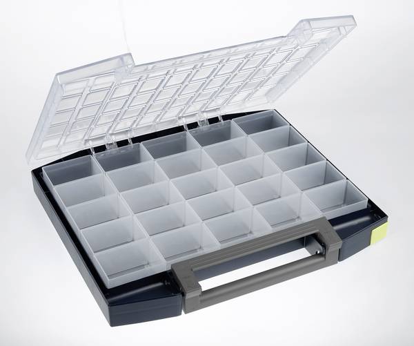 raaco boxxser kufřík na součástky (d x š x v) 361 x 421 x 55 mm přihrádek: 25   Obsah 1 ks