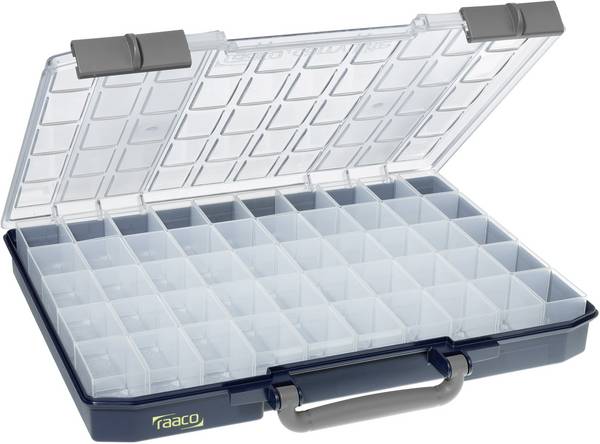 raaco CarryLite 55 5x10-50 kufřík na součástky (š x v x h) 413 x 57 x 330 mm přihrádek: 50  Box Obsah 1 ks
