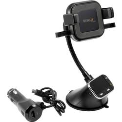 FM vysílač Technaxx FMT 1200BT, vč. handsfree, s přísavkou, nabíjení pro iPhone