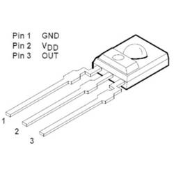 Světelný senzor Taos, TSL 235 R, THT, (±10 %) 5 V