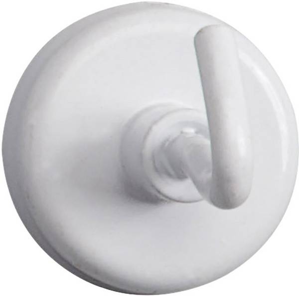 Maul magnet  (Ø x v) 25 mm x 36 mm kulatý, s hákem bílá 5 ks 6157802
