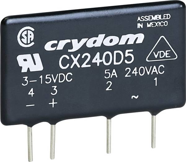 Crydom polovodičové relé CX240D5 5 A Spínací napětí (max.): 280 V/AC spínání při nulovém napětí 1 ks