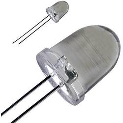 LED dioda kulatá s vývody, LED-10-40.000W, 30 mA, 10 mm, 3,6 V, 20 °, 40000 mcd, bílá