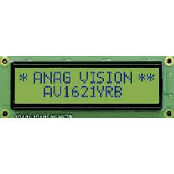 LCD displej 16x2 Anag Vision, AV1621YRB-SJ, 10 mm, Anag V, černá, zelená/žlutá