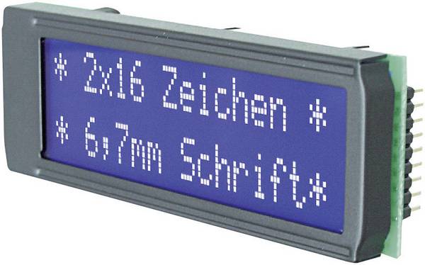 DISPLAY VISIONS LCD displej bílá modrá (š x v x h) 75 x 26.8 x 10.8 mm DIP162-DN3LW