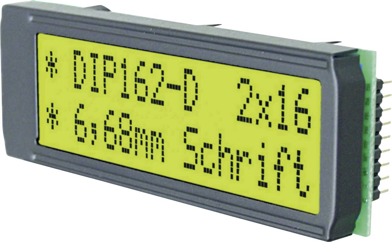 DISPLAY VISIONS LCD displej zelená žlutozelená (š x v x h) 68 x 26.8 x 10.8 mm DIP162-DNLED
