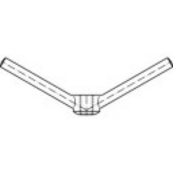 TOOLCRAFT  TO-5454783 křídlová matice M16   DIN 80701   mosaz  1 ks